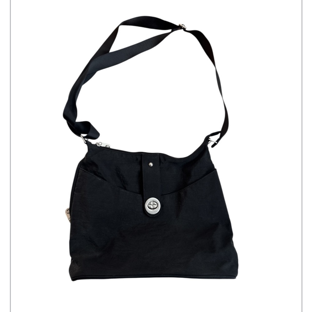 Baggallini Helsinki Crossbody Hobo bag Black 13”x11”
